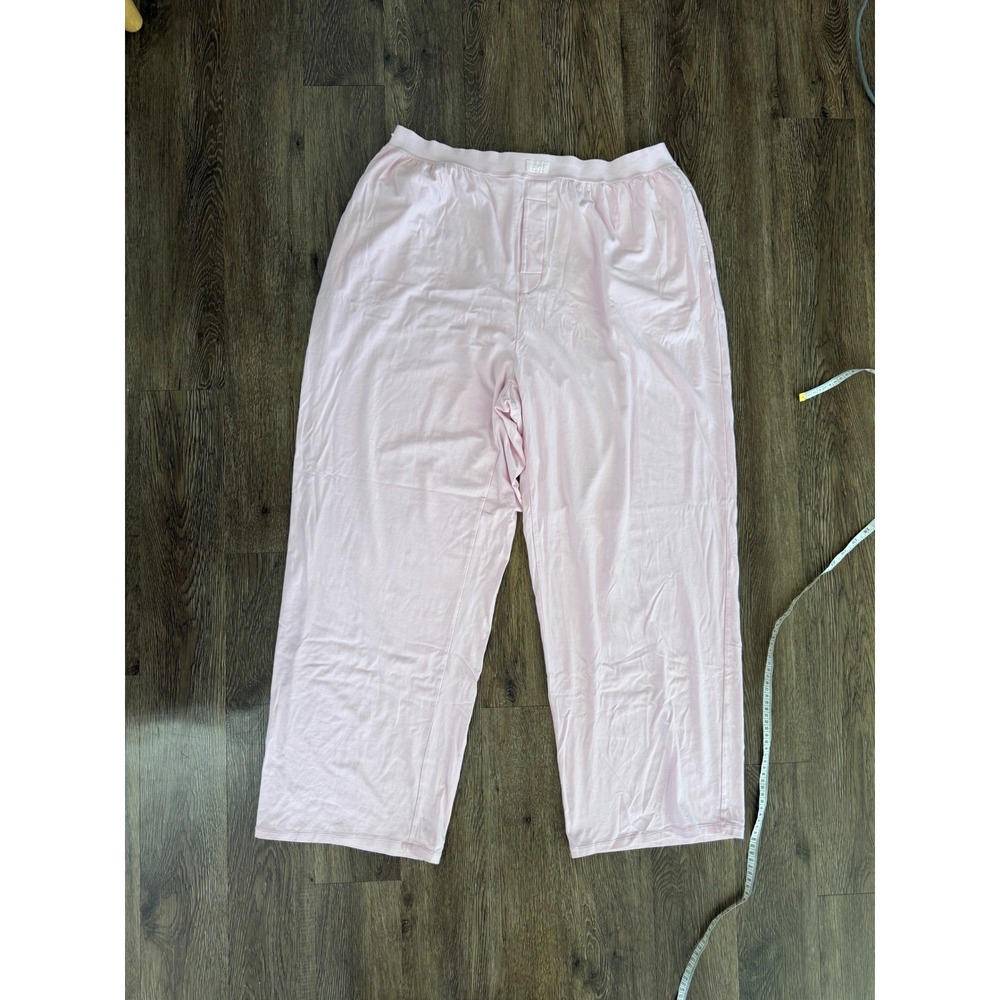SKIMS Sleep Pants Petal Pink Wide Leg Pajama Bottoms 2X